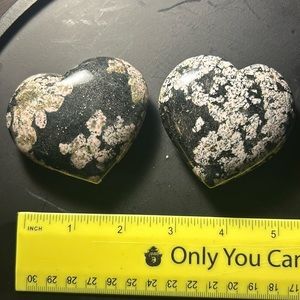 Black Jade with Thulite heart